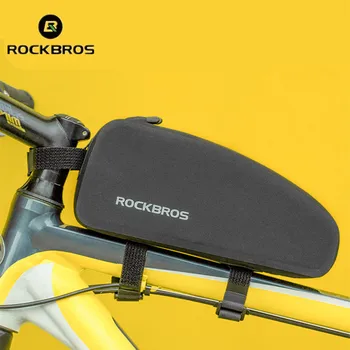 ROCKBROS Водоустойчив Мотор чанта Велосипедна Горната част на Предната Тръба Чанта за дограма с Голям капацитет на МТБ Пътен под Наем Pannier Черни Аксесоари за велосипеди