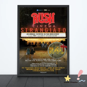 Rush Cinema Strangiato 2019, Класически плакат на филма, художествена печат, декорация на дома, стенни живопис (без рамка)