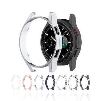 Samsung Watch 4 Case PC Screen Protect За Galaxy Watch 4 40 мм 44 мм Универсален Броня С Пълно покритие Watch 4 4 мм и 46 мм Темперирано Филм