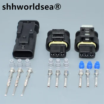 shhworldsea 3pin 1.2 мм електрически автомобили штекерный конектор connetor 3C0973203 за VW 3C0 973 203 872-858-541 7615490-03