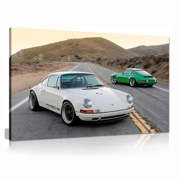 Singer 911 Стенни художествена картина върху платно Home Decor HD Печат на картини с образа на легендарния състезателен автомобил, плакат с образа на класическия спортен автомобил