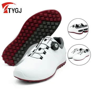 TTYGJ, мъжки дишаща нескользящая обувки за голф, водоустойчив мъжки маратонки от микрофибър, маратонки с бърза шнур, заглушителен маратонки, спортни обувки