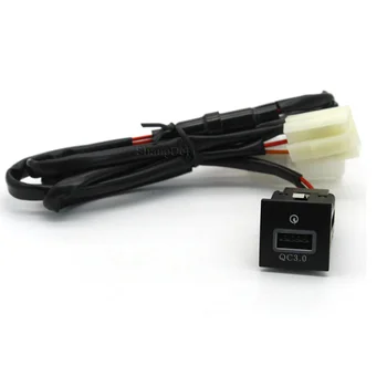 USB QC3.0 Автомобилно Бързо Зарядно устройство адаптер за зареждане на Запалката с Затваряне на окабеляването За VW Scirocco Touran 2009-2016