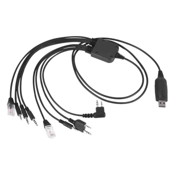 USB-кабел за програмиране на 8 в 1, съвместим с преносими рацией Motorola Kenwood ICOM BAOFENG TYT QYT Radio