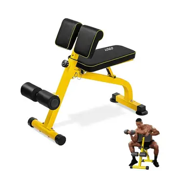 Wellshow Sport Регулируема Утяжеленная Пейка Ab / Back Hyper Roman Chair за Сядане с Наклон и Намаляване на Тренировка за Сила на Цялото Тяло