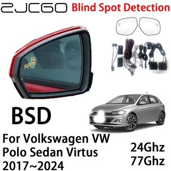 ZJCGO Автомобили BSD Радарът на Системата за Предупреждение За Откриване на Слепи Зони Предупреждение За безопасно Шофиране за Volkswagen VW Polo Седан Virtus 2017 ~ 2024