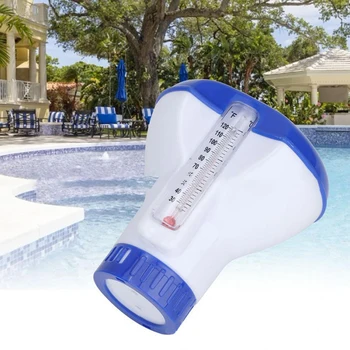 Автоматична помпа за басейн с плаващ дозатор на химически хлор с термометър за дезинфекция 1бр