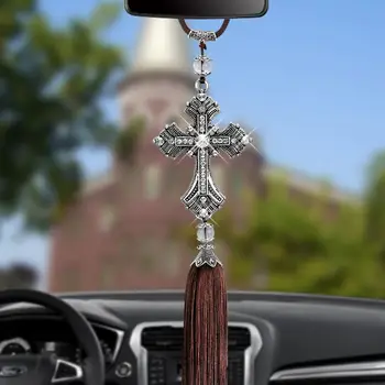 Автомобилна окачване Исус на кръста Дева Мария подвесное украса кристиан интериор на автомобили, Аксесоари за украса на окачване