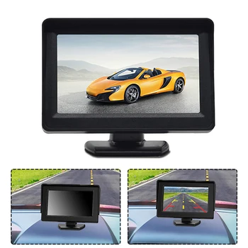 Автомобилни видео плейъри 4.3-инчов TFT-LCD екран на заден ход на автомобила за комплект за задно виждане, камера за паркиране на заден ход, на екрана с висока разделителна способност