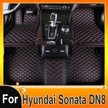 Автомобилни Постелки За Hyundai Sonata DN8 MK8 2020 2021 2022 Детайли на Интериора Луксозен Мат Кожена Мат Комплект Автомобилни Аксесоари