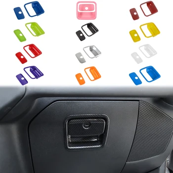 Автомобилни стикери, дръжка за чекмедже за съхранение на втория пилот, Декоративна капачка за Jeep Wrangler JL 2018-2023, Стикер с покритие от ABS-пластмаса, Аксесоари за интериора