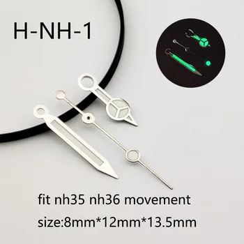 Аксесоари за часовници стрелка часа NH35 стрелка зелена суперсветящаяся стрелка, подходящ за стрелките за движение NH35, NH36 H-NH-1--27