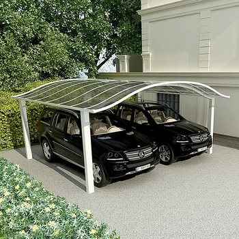 Алуминиев модерен гараж за паркиране на автомобили, метален навес за автомобил, шатра на открито
