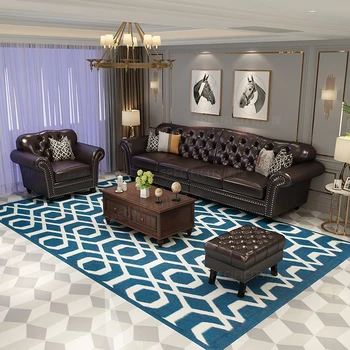 Американски лек луксозен кожен диван директно реда за хола разход на кожен диван с таблата от телешка кожа