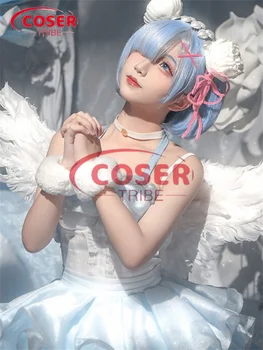 Аниме игра COSER TRIBE Живот в друг свят от нулата Rem Хелоуин карнавальная ролята на cosplay костюм пълен комплект
