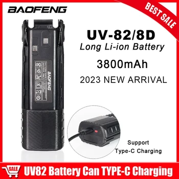 Батерия Радиостанции Baofeng UV-82 Двустранния Радио С Дебела/Дълъг Батерия Suport Type-C За Зареждане на UV82 UV8D UV82HP UV8X