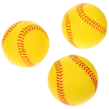 Бейзболни топки за тренировки, състезания по бейсбольным пенопластовым софтбольным за крикет, спортни съоръжения за деца, детски губчатые играчки за софтбол от изкуствена кожа