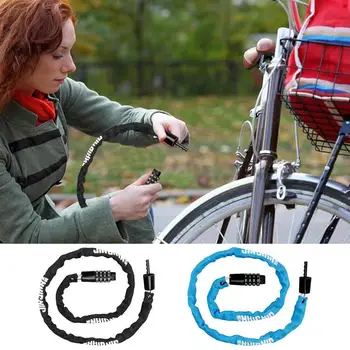 Вело ключалки, противоугонный Велосипеден заключване, заключване на велосипед верига, универсален велосипеден заключване, заключване за сигурност на мотоциклет, 3,28-подножието верига на велосипед на замъка