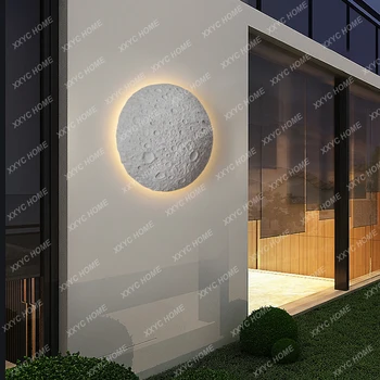 Вила Вътрешна и Външна Тераса-Градина Пейзаж Балкон Moon Топка Водоустойчив, с монтиран на стената лампа
