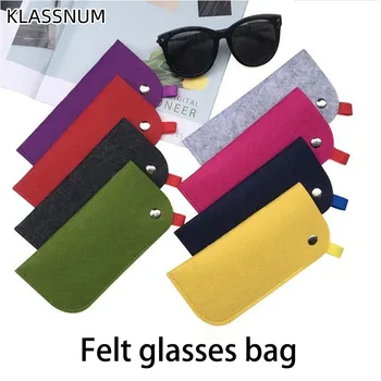 Висококачествен фетровый калъф за слънчеви очила Цветна кутия за конфетных точки Мека чанта за очила, Аксесоари за очила