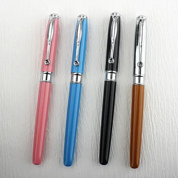 Висококачествена химикалка химикалка метален цвят, луксозни канцеларски материали за учениците бизнес училище, Химикалка химикалка с нови мастило