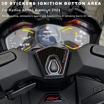Водоустойчив защитен стикер Мотоциклетни етикети в областта на бутоните за управление 3D стикер от епоксидна смола за Kymco AK550 Premium 2023