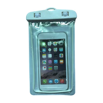 Водоустойчива чанта за подводен телефон за гмуркане с каишка, сребрист калъф от PVC, сухо калъф за смартфони