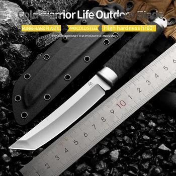 Военен Тактически нож HUANGFU 440 от неръждаема стомана, острие за дивата природа, Остър ловен нож с фиксирано острие, колекция от ножове, подарък
