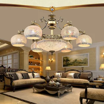 Всекидневна в европейски стил Бронзов полилей модерен лампа-свещ с трапезария и спалня с двойно тавана led окачен лампа