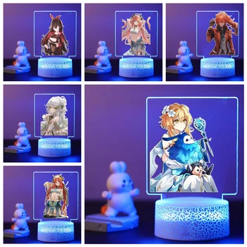 Горещ Genshin Етерният 3D Сензорен Led нощна светлина за Игри Стая Декор Подарък на Приятелката Влюбени