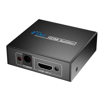 Горещ HDMI-сплитер 1X2 с 1 пристанище, 2 HDMI дисплей, дубликат / огледален USB сплитер с захранването от USB (един вход на два аута)