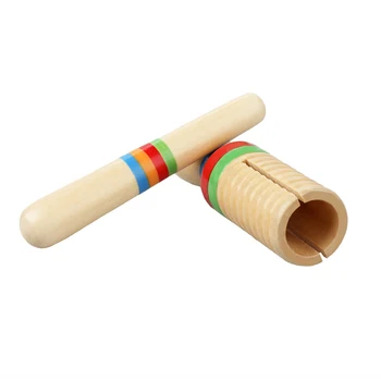 Гореща разпродажба Мастило дървена fishfinder Wood Guiro Kids, детска Музикална играчка, Ударен инструмент за деца