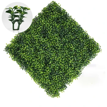Градинско растение Ограда Изкуствен Изкуствен Зелен лист Екран за поверителност Панел от ратан Външна плет Градина Начало декор 50X50 см