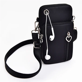 Дамска чанта-месинджър, малка чанта през рамо, диагонално Многофункционална чанта за мобилен телефон, градинска чанта за слушалки, спортна чанта