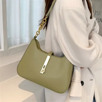 Дамска чанта през рамо за подмишниците 2023 Нова мода нишевая чанта през рамо от изкуствена кожа, чанта-тоут, просто универсална чанта за пътуване