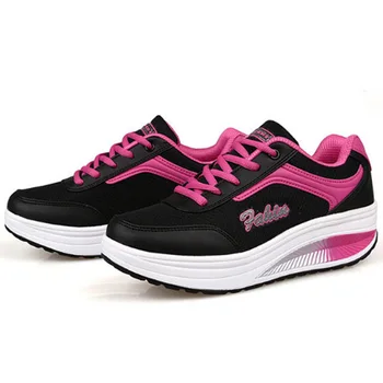 Дамски ежедневни обувки, Модни дишащи пешеходни мрежести обувки на плоска подметка, маратонки, Дамски спортни вулканизированная обувки, маратонки на платформа WSH3779