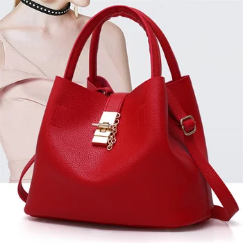 Дамски чанта през рамо, женствена чанта с голям капацитет, чанта през рамо, преносим чанта чанта от изкуствена кожа, дамски чанти-незабавни посланици