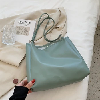 Дамски чанти голям капацитет, с горната дръжка, висококачествени чанти от изкуствена кожа класически текстура, дамски реколта проста чанта през рамо