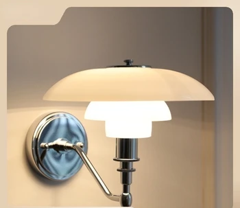 Датски Дизайнер Ph, с монтиран на стената лампа Nordic Криейтив Хол с Трапезария и Разтегателен ТЕЛЕВИЗИЯ Фон Стъклена Стена Нощна Лампа за спални