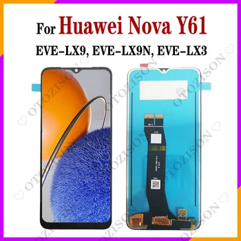 Дисплей За Huawei Nova Y61 LCD С Рамка EVE-LX9 EVE-LX9N EVE-LX3 Екран е чувствителен на Допир Дигитайзер В Събирането на Подмяна на LCD екрана Y61
