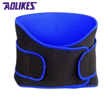 Дишаща спортна подкрепа на талията отзад под налягане AOLIKES еластичен колан за фитнес и бодибилдинг, колан за вдигане на тежести голям размер