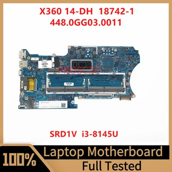 Дънна платка L17365-005 за лаптоп HP X360 14-DH дънна Платка 18742-1 448.0GG03.0011 С процесор SRD1V I3-8145U 100% Напълно изпитано Добре