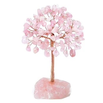 Дърво от розов кварц, изкуствен кристал и лечебен камък, дърво, кристал камък, дърво, ценно дърво.Подаръци за Св.Валентин.