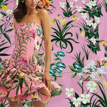 Европейската и американската мода памучен плат с флорални цветни принтом За женски рокли, блузи, кърпа, ръчно изработени, материал за шиене със собствените си ръце