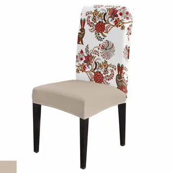 Еластичен калъф за стол с цветен модел на Великденския заек в стил бохо за вечеря, на банкет, на хотела, гъвкави калъфи за столове от ликра