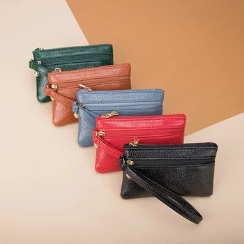 Есенно-зимни дамски двупластова чанта за съхранение, в която се съхранява една малка чанта, портфейл за монети на китката, къси чанта за ключове, чанта за карти