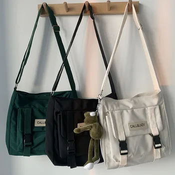 Женски училищни чанти-незабавни посланици за жени, дамски чанти на рамо, обикновена ежедневни холщовые чанта на рамото си голям капацитет, дамски чанти за рамо