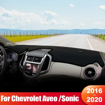 За Chevrolet Sonic/Aveo 2016 2017 2018 2019 2020 сенника на арматурното табло на автомобила, подложка за арматурното табло, Нескользящая тампон, аксесоари