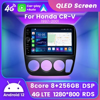 За Honda CRV CR-V 1997-2001 QLED Екран на Android 12 Автомобилното радио 