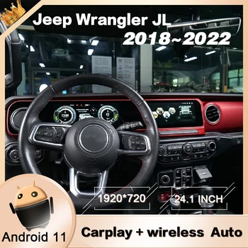 За Jeep Wrangler JL 2018 2019 2020 - 2022 Android 2Din Авто радио Мултимедиен плейър GPS Навигация Авто Стерео главното устройство Carplay
